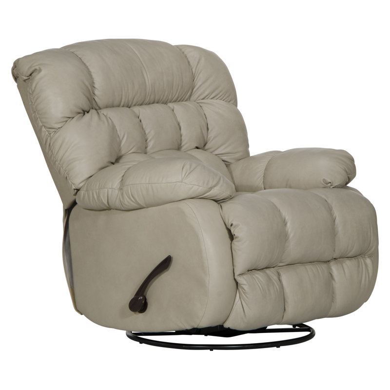 Wade Logan® Italian Leather Match Swivel Glider Recliner & Reviews